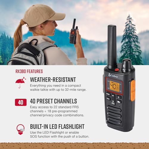 Image of Bundle of Cobra RX380 Walkie Talkies (2-Pack) + Cobra ACXT1037R FLT Walkie Talkie (1-Pack)