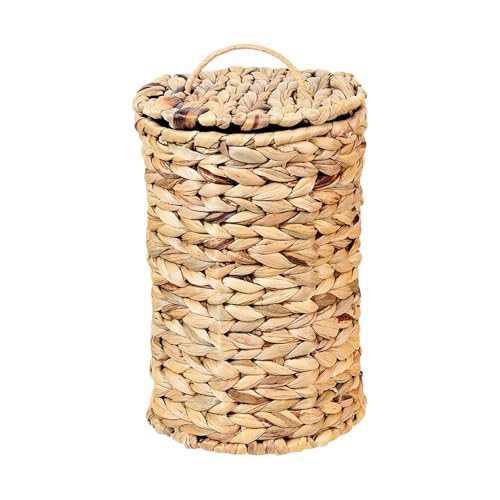 Papelera decorativa | Cubo de Basura con Diseño de Calabaza y Hierba - para decoración del hogar Cocina Dormitorio Sala de Estar Entrada Oficina Restaurante Organizadores Tejidos para Interiores Coper