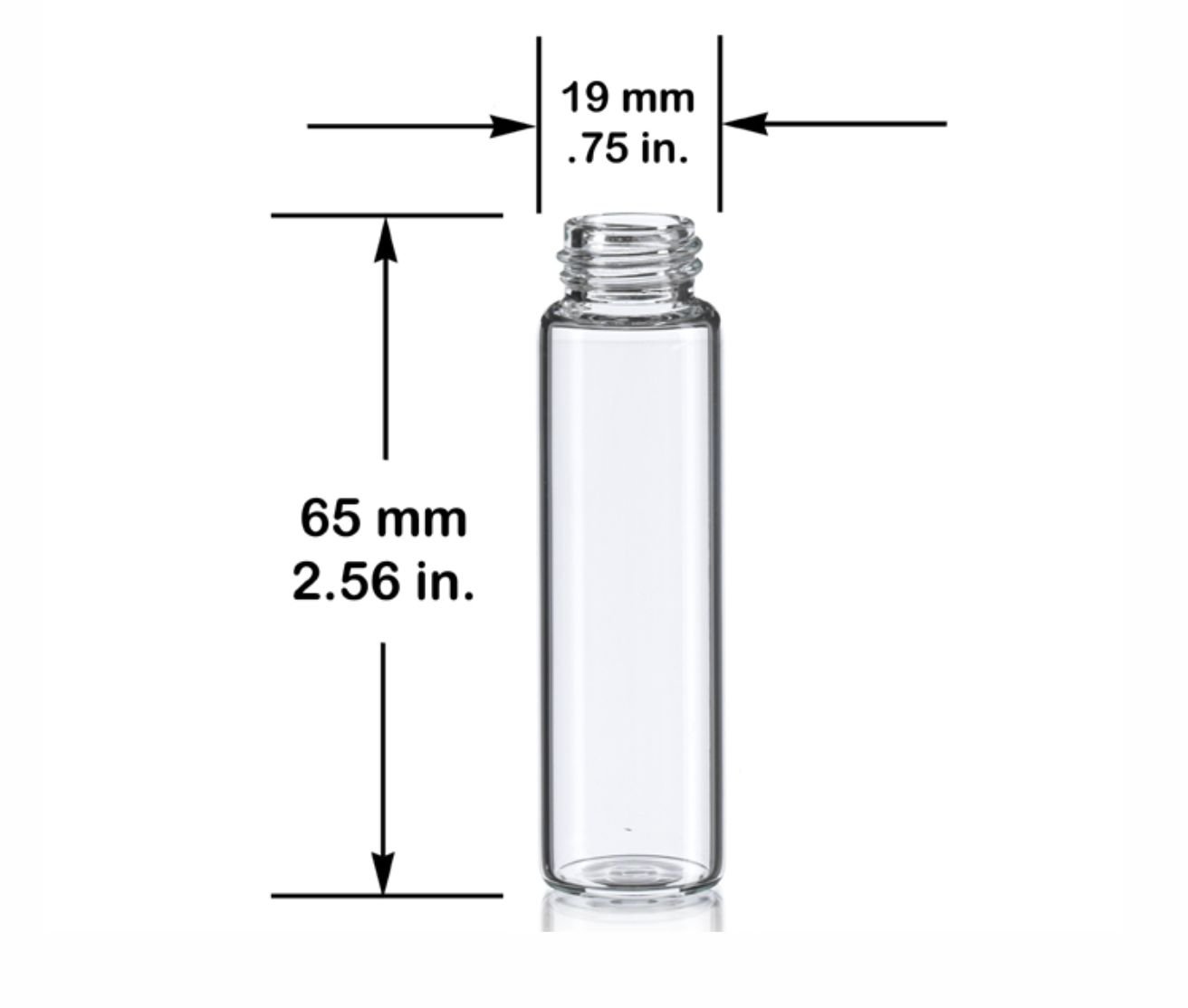 3 Dram Amber or Clear Glass Vials w/Polycone Foil Teflon Foam Liner Caps or Droppers (3 Dram w/Droppers, Clear, 15)