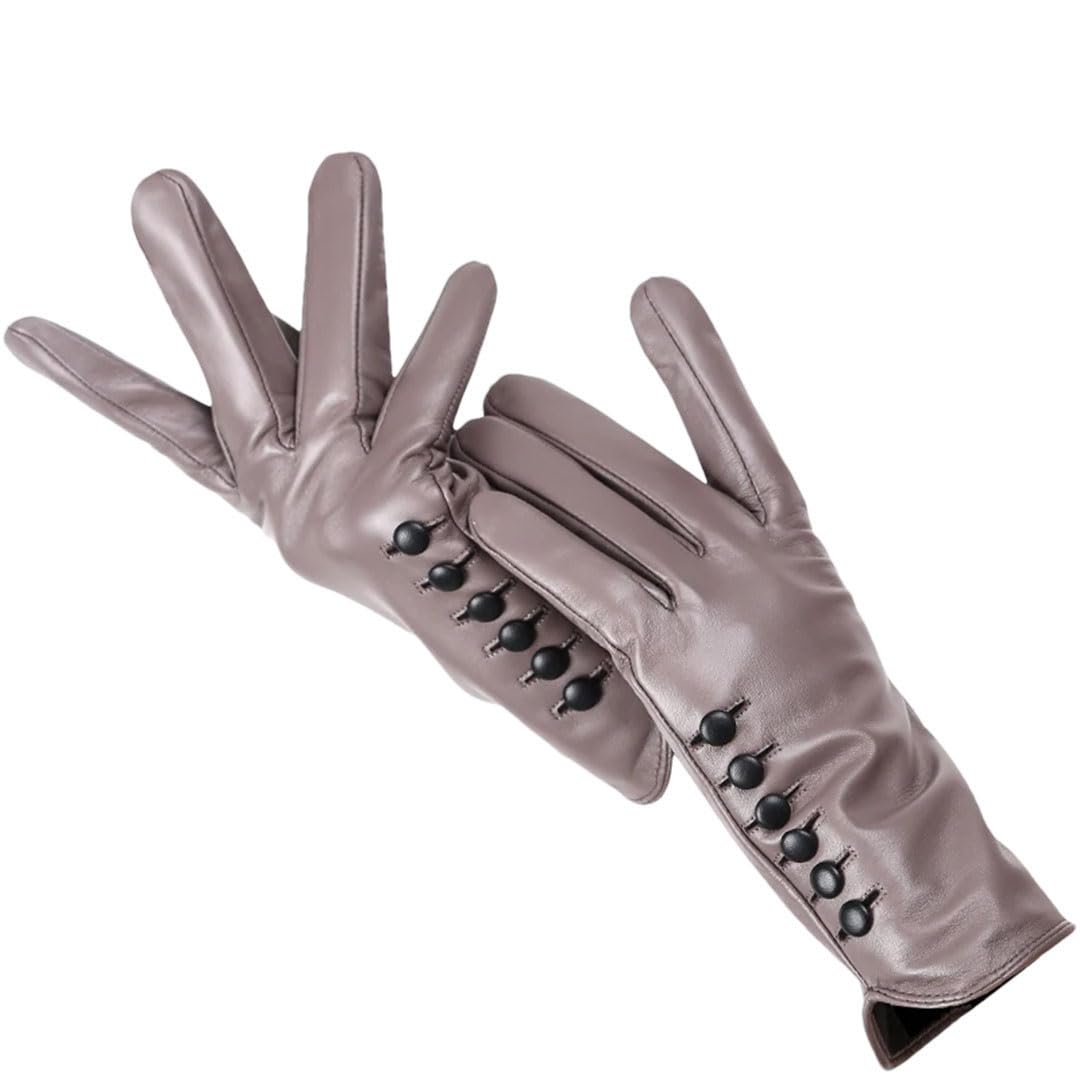 Guanti da donna in pelle per tenere al caldo guanti invernali morbidi guanti in pelle di pecora