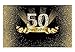 Funnytree 7x5ft Gold and Black 50th Birthday Photography Backdrop Adult Golden Glitter Diamonds Shiny Background Fifty Years Old Age Party Decoration Photo Banner Photobooth Props