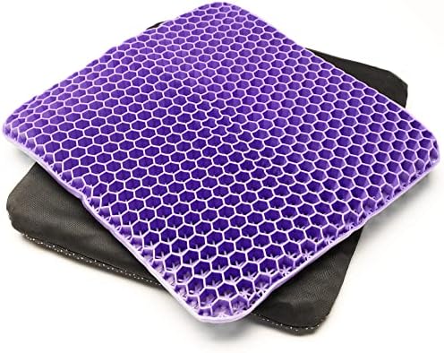 Bulletproof Gel Seat Cushion | Ultra Soft Large Cushion with Cooling Gel Pad & Padded Cover | Orthopedic Cushion for Pressure Relief and Sitting Sores | Seat Cushion for Seniors, Car & Office