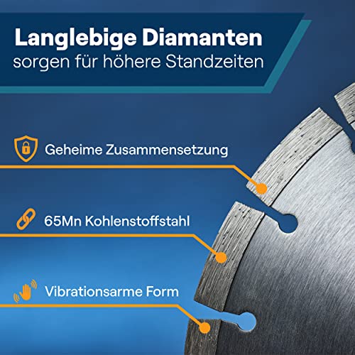 Diamanttrennscheibe 230 mm Werkstein für Stein und Beton