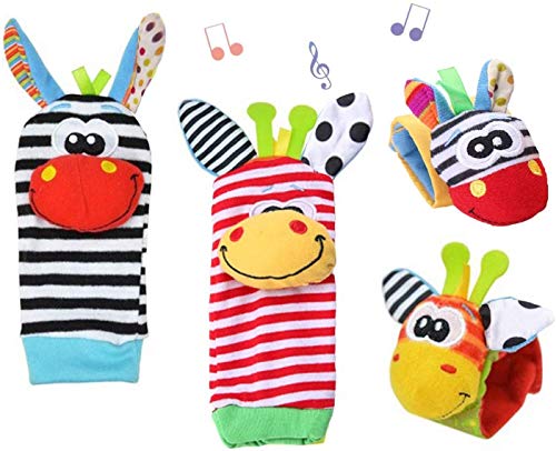 XCHAI Chocalho para bebês e localizador de pés para bebês, brinquedos para bebês de 0 a 12 meses. Ch