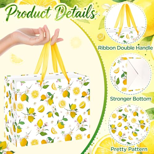 Bolsa de regalo de limón LUUFILx con tarjeta para recuerdos 6