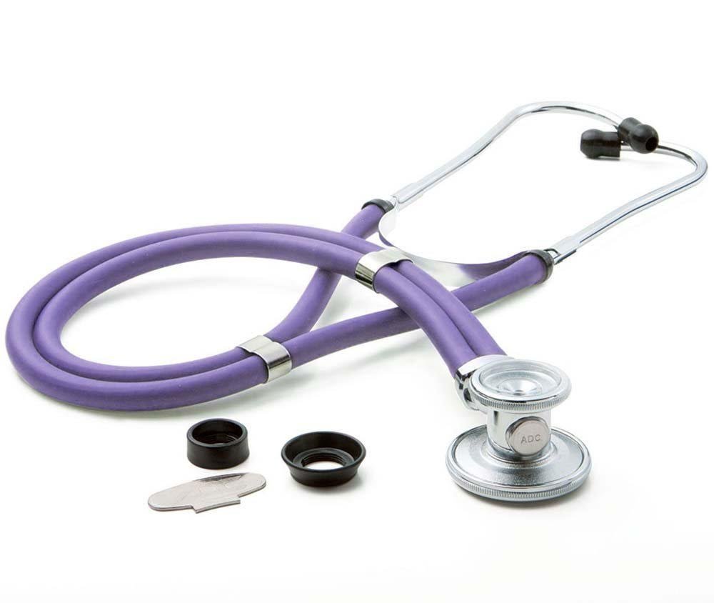 ADC 641LV Ad scope 641 Sprague Stethoscope with 5 Interchangeable Chest piece Options, 30" Length, Lavender