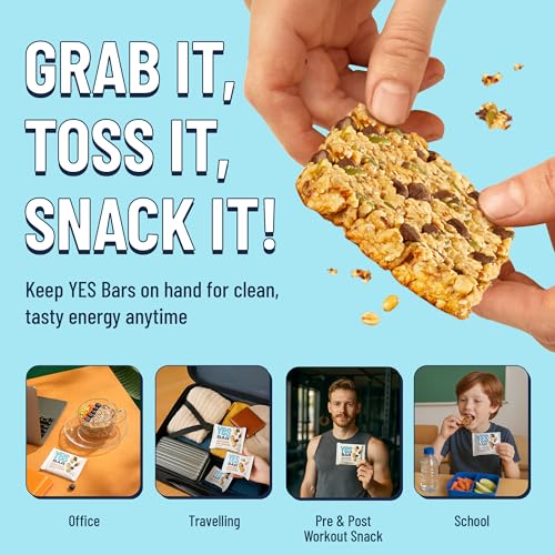 Image of YES Nut Bars - Soft Chewy Healthy Snack Bars (Peanut Butter Dark Chocolate, 6 count)