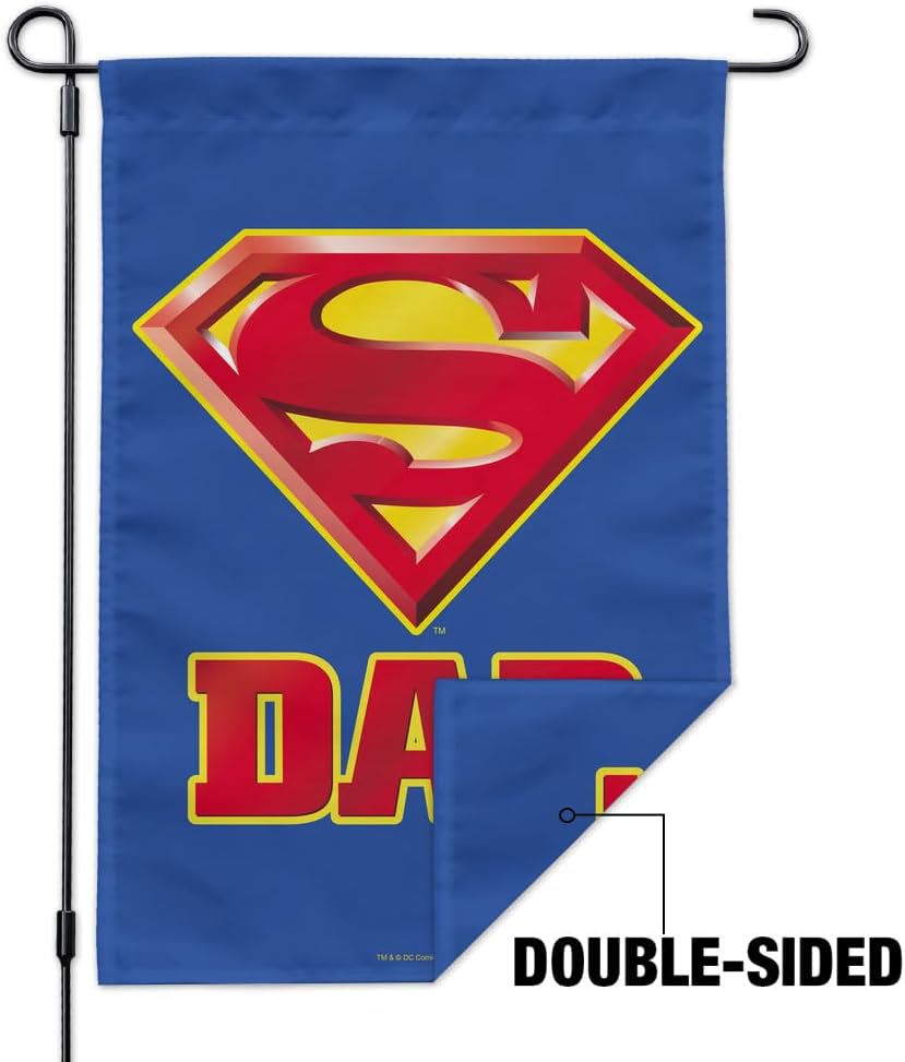 Superman Super Dad Shield Logo Garden Yard Flag