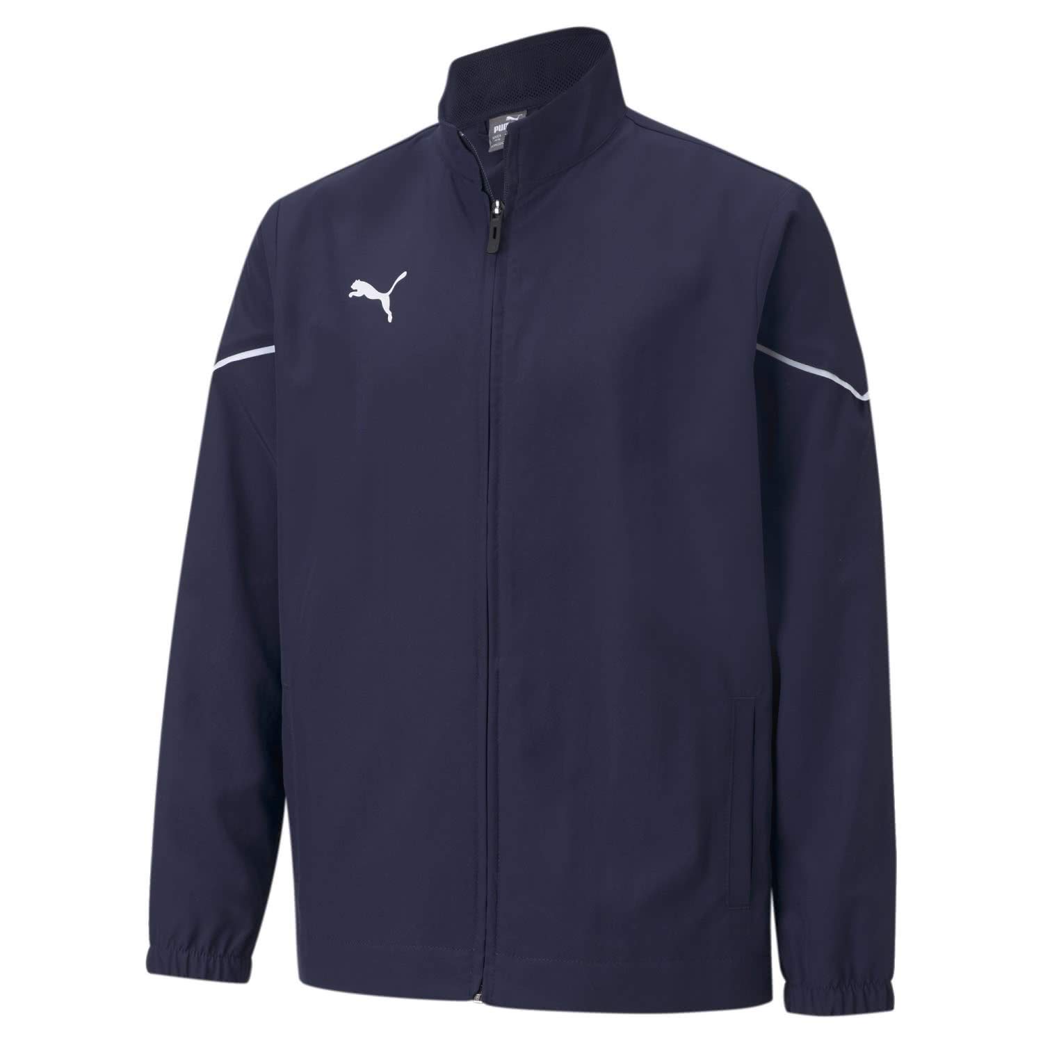 PUMA Unisex Kid's teamRISE Sideline Jacket Jr Track, Peacoat White, 128