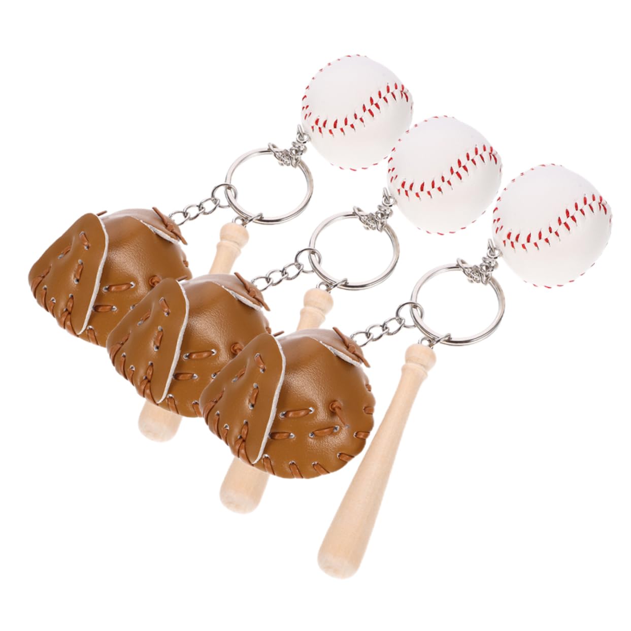 BESPORTBLE Portachiavi Da Baseball Portachiavi Mini Softball Catena Chiave Portachiavi Creativo Portachiavi Baseball Ciondolo Anello Chiave Portachiavi Da Softball Di Legno