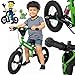 Produktbild RENNMEISTER® Laufrad ab 3 Jahren mit Bremse Balance Bike Kinder bis 50kg Lenker & Sattel Höhenverstellbar Lauflernrad Luftreifen Fahrradständer Federung Mädchen Grün