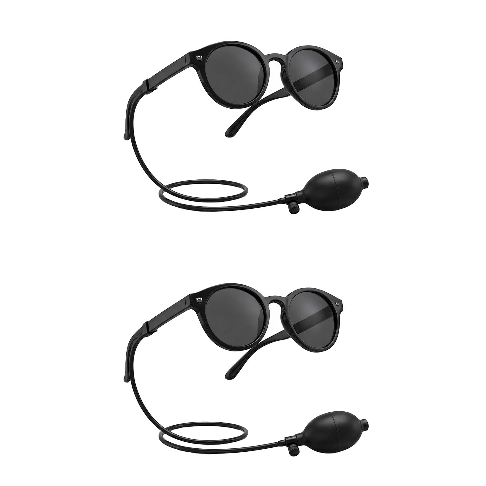 Water Spray Prank Sunglasses, Novelty Squirting Retro Round Glasses, Secret Daily Wear Funny Disguise Accessory, Leak-Proof Plastic Squirt Toy for Kids and Adults Party 2pcs