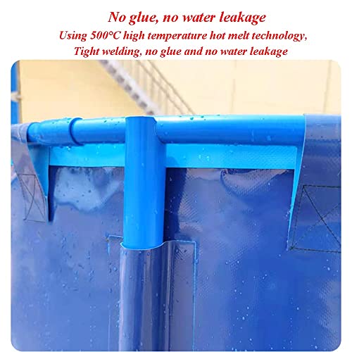 Serbatoio d'acqua per acquacoltura, stagno temporaneo per pesci in tela di PVC con struttura in acciaio con valvola di scarico, struttura solida per serbatoio dell'acqua portatile per piscina
