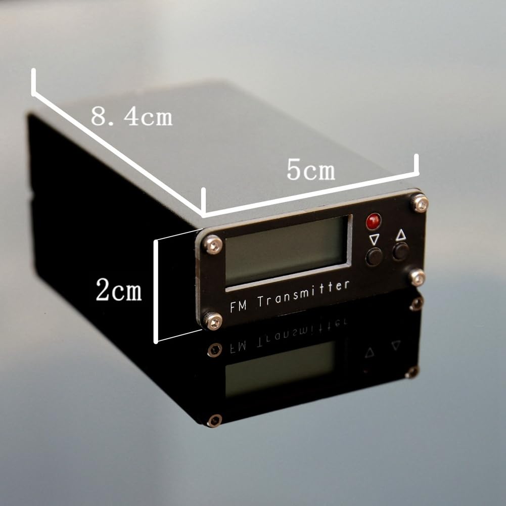 Émetteur FM 2KM 76-108Mhz Affichage Numérique Émetteur Stéréo 0,5W 500mW pour Station de Diffusion Radio avec Antenne