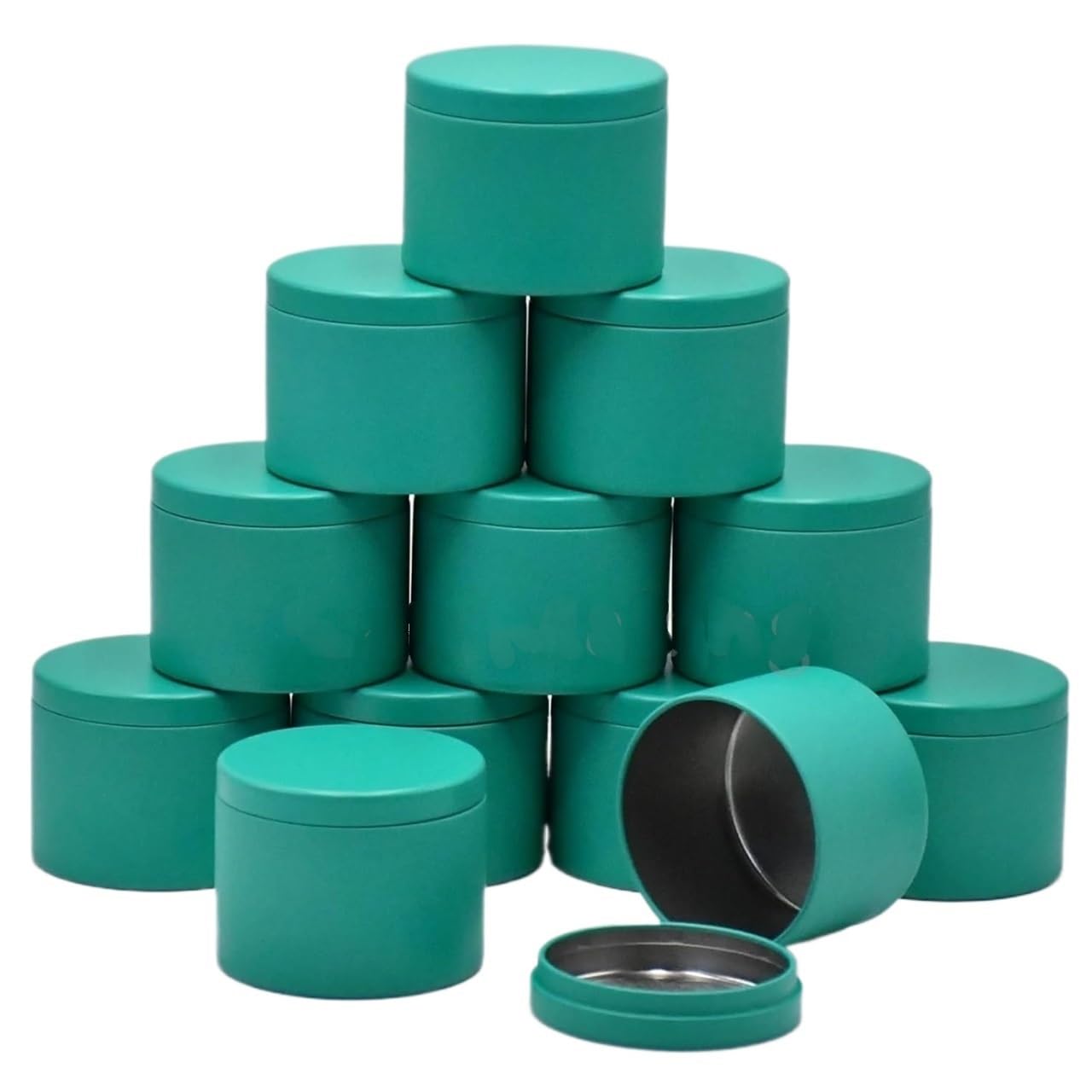 Candle Jars, Candle Jars 12 Pack 4 oz Tin Set with Lids Multicolor for Candle Making(4oz-Green)