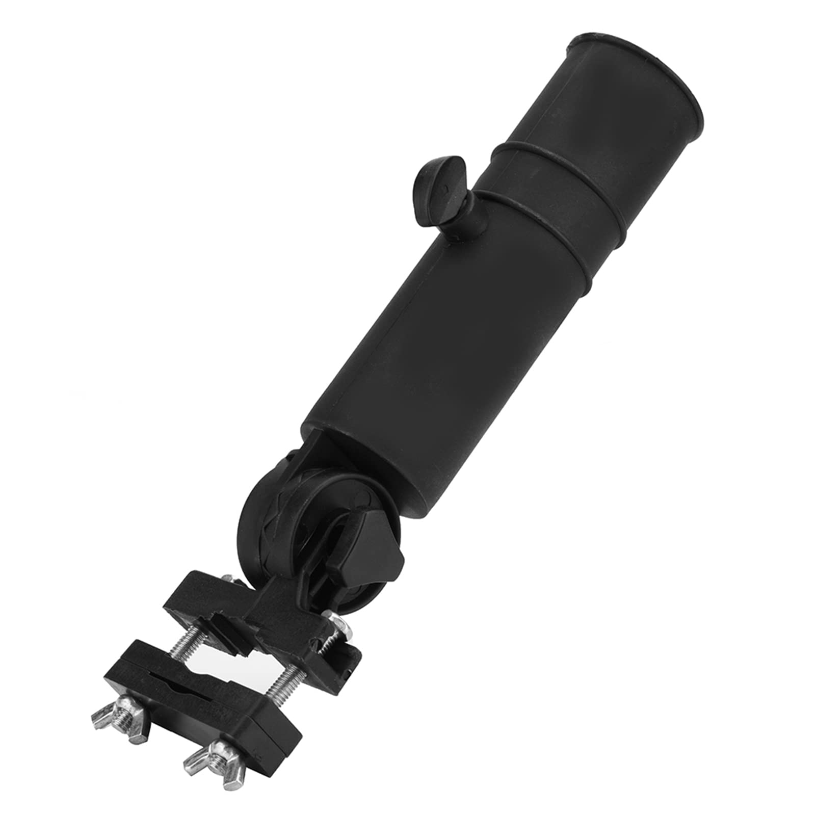 Soporte para Paraguas de Golf, Ajustable, Negro, Resistente, Fácil de Instalar, Portátil para Carrito de Golf, para Viajes y Deportes al Aire