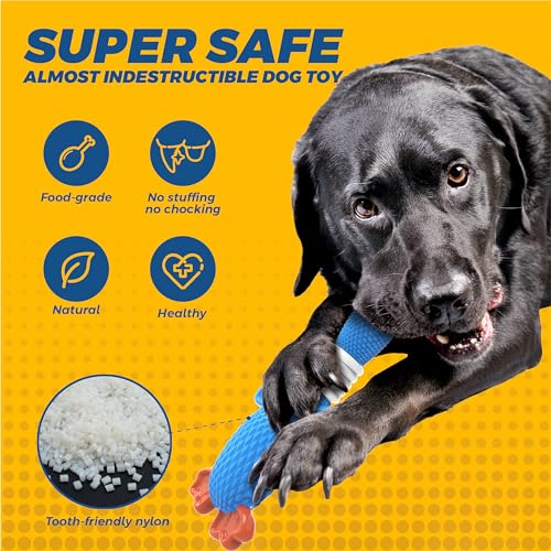 Vitscan verbesserte Nylon-Gänsehundespielzeuge für Aggressive Kauer, robuste Hundespielzeuge für große Hunde mittlerer Rasse, robuste Hundekauspielzeuge zum Zahnen。
