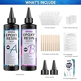 EPODA Resin Kit 16oz/474ml, Epoxy Resin and Hardener, Bubble Free Casting Resin, Clear Crystal Resin Kits for Beginners with Measuring Cups, Sticks, Gloves - Image 4