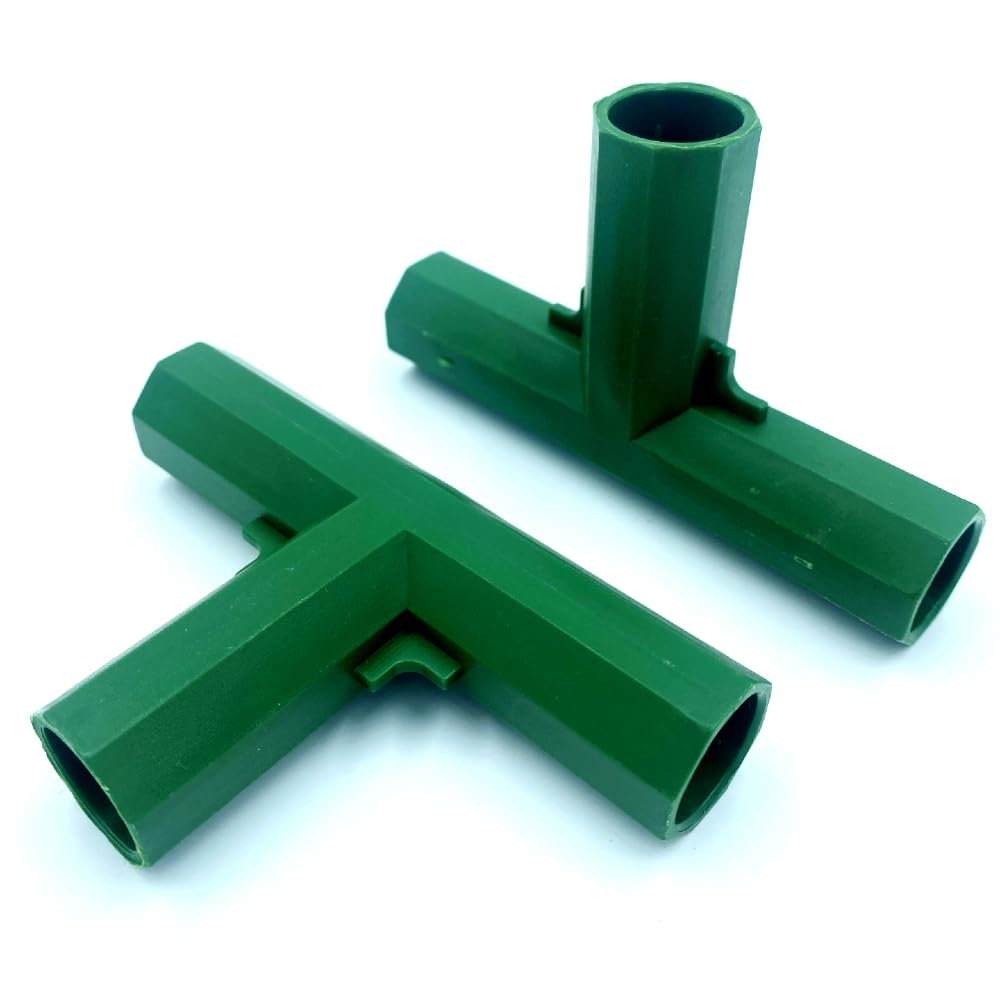 Plant Support Connectors for Tomatoes Outdoor Plants | Garden Stake Joiners for Netting Frames Tunnel Hoops Fruit Vegetable Cages Rose Flower Trellises Allotment Crop Protection (3-Way Pk 8)