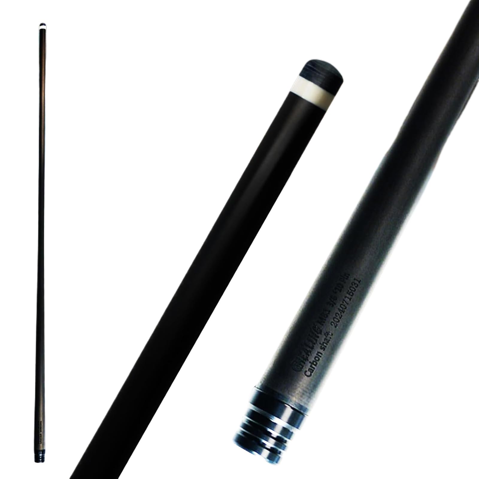 29 インチ ビリヤードキュー前肢 73.7cm カーボン単軸シャフト 低偏転 12.5mm/11.8mm/13mm 115g ステンレス製ジョイント 軽量 交換用 （ブラック）
