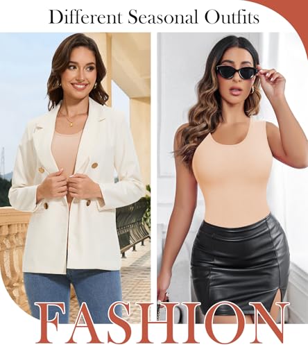 Image of Slimming Tank Top for Women V Neck Lace Camisole Tops with Built in Bra Cami Vest Base Layer