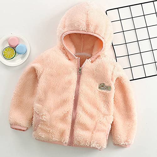 Toddler Kids Baby Girls Boys Casual Zip Up Solid Fleece Jacket Coat Long Sleeve Lightweight Cute Thick Outwear2