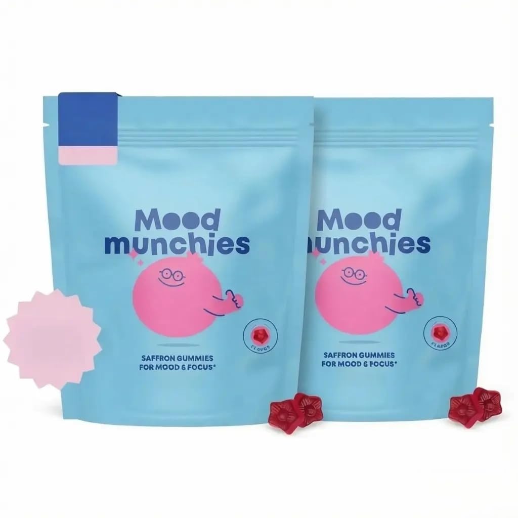 Gomitas de azafrán, para mejorar el estado de ánimo diario | mejorar la concentración, adecuadas para hombres y mujeres, 2 piezas