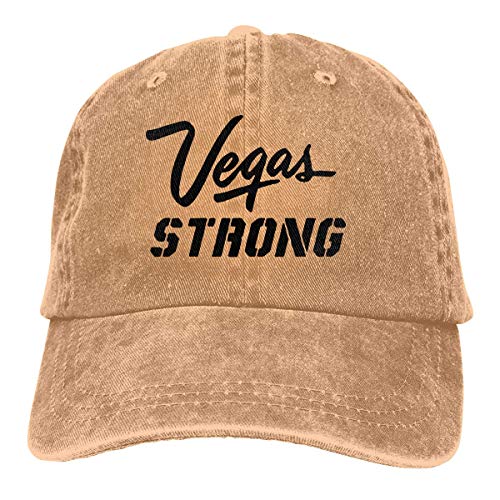 shizh Gorra de béisbol Ajustable Vegas Strong Denim Jeanet para Hombre/Mujer