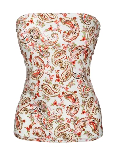 Image of MixMatchy Women's Stretchy Strapless Tube Top Y2K Bandeau Top