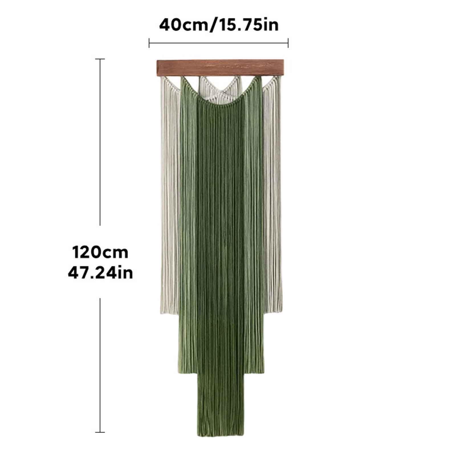 Makramee Wandbehang Böhmisches Chic Gewebter Wandteppich Handgefertigt, Gewebt, Traumfänger Mit Quaste, Für Schlafzimmer Wohnzimmer Wohnung Wand Vorhang Deko(Green)
