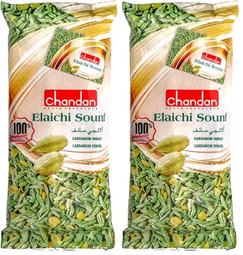 Image of Chandan Mouth Freshener Elaichi Saunf 50 Sachets | Rich in Anti-Oxidants And A Delicious Mukhwas (Pack of 10)