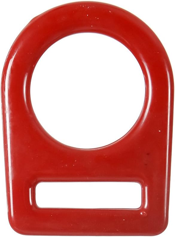 Fusion Climb Team Large Carbon Steel D-Ring PVC Coated MBS 23KN (5 Pack), Red