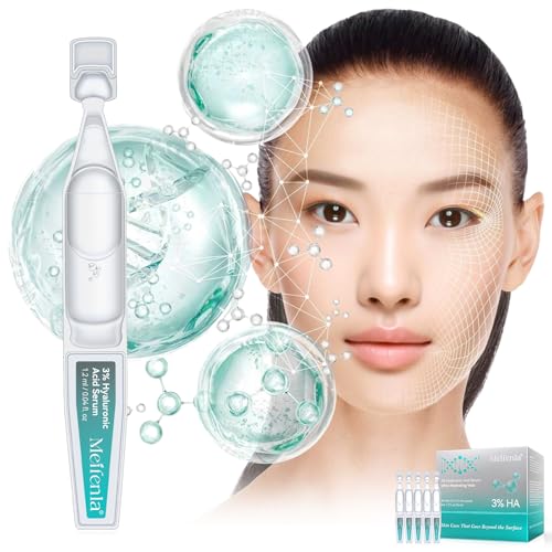 Hyaluron Serum Hochdosiert, Cosmetics Hyaluronsäure Serum Gesichtspflege, Intensive Feuchtigkeit, 3% Hyaluronic Acid Serum für Trockene Haut, Nicht Fettend, Straffendes, Strahlendes Gesicht,Anti-Aging
