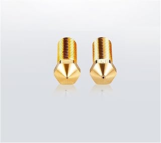 OPRIX 2Pcs V6 Nozzles E3D V6 Volcano Brass Nozzle Hotend M6 Thread Compatible With 1.75mm Filament 3D Printer Nozzle 3D Printer Parts (Color : 5pcs, Size : 1.0mm)