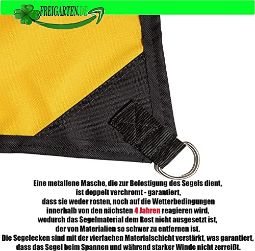 Voile d'ombrage imperméable freigarten.de contre la chaleur et la pluie 1,6m