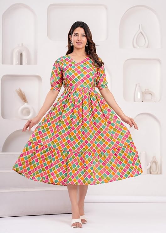 Image of Women Feeding Kurti for Women Cotton Maternity Kurta with Nursing Zip for Pre & Post Pregnancy