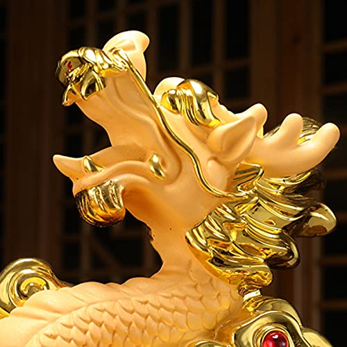 Statue de dragon chinois doré pour briser la monotonie de votre décoration - 6