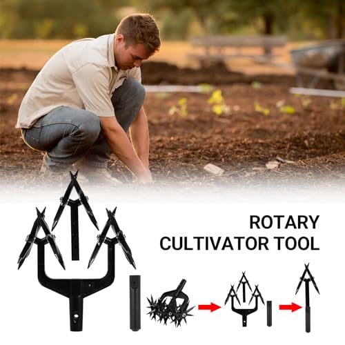 Herramienta rotativa para cultivar suelo de jardín miniatura 6