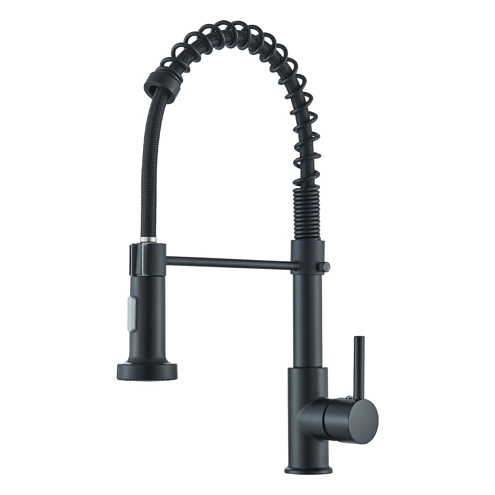 Robinet Cuisine Noir Pivotant 360° Mitigeur 2 Modes Pulvérisation Évier Arc Élevé Laiton