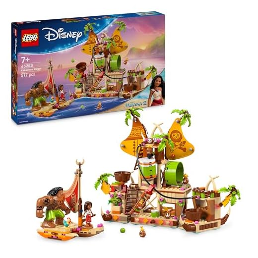 LEGO ǀ Disney Moana 2 Kakamora Barge, Toy Building Set, Boat with Treasure Chest for Kids, Construction Playset and Gift-Giving Idea for Girls, Boys and Fans Aged 7 Years Old and over 43258