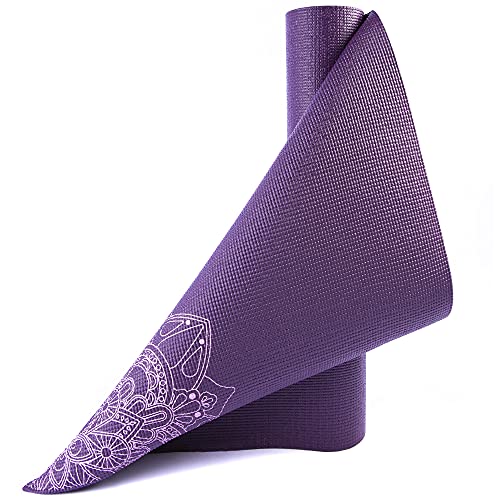 Tapete Yoga Mat Pilates PVC Ecológico 5mm Mandala Yangfit
