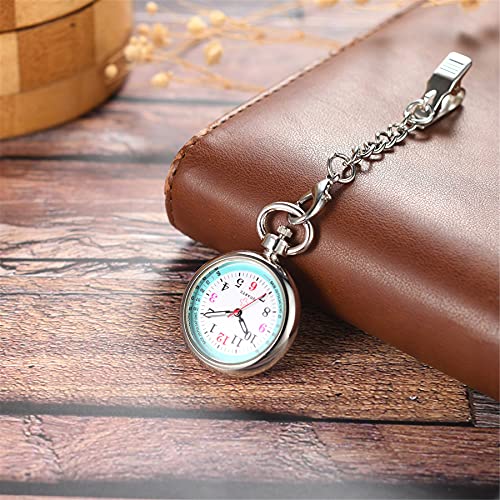 Avaner Clip on Hanging Lapel Watch, Nurse Fob Watch, Analog Quartz Pocket Watch with Pulsometer Scale and Luminous Hand - Image 5