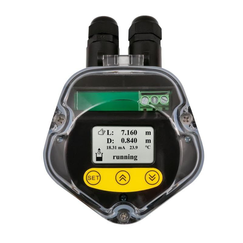 PCE Instruments, Ultrasonic Level Indicator PCE-ULM-10-N24S for Silo Level Monitoring, Measures 0–10 m with 0.5% Accuracy, Includes 4-Digit LED Display & 4–20 mA Output