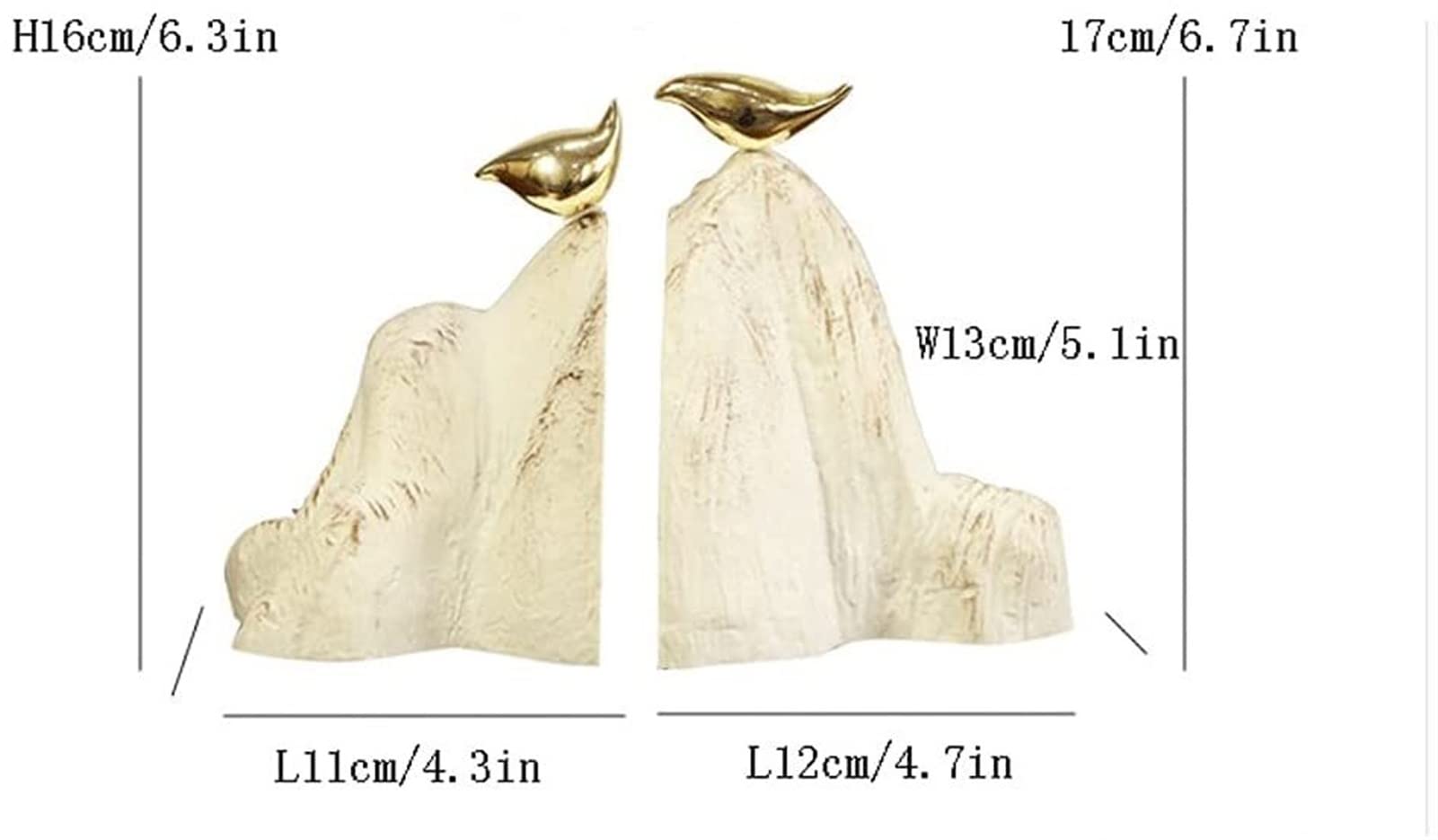 Podpórka Książek Końcówka Kreatywny Bukensy Retro Książki Końcówki Klasyczny Nowy Chiński Rockery Ptak Bookend Biurowy Dom wyposażenia Dekoracji Prezenty Do Biura(6.3in)