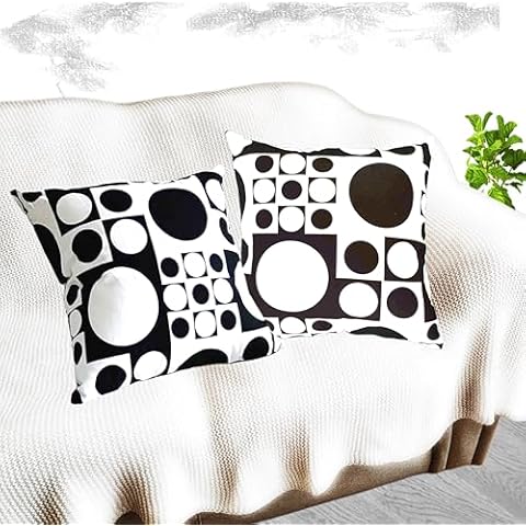 Sunny Your Day Throw Pillow Covers 18x18 100% Cotton Canvas 2 Piece Square Pillow Cover with Modern Design for Sofa, Chair Bed and Couch Pillows Décor, Designed Fabric on Both Sides No Inserts Cover