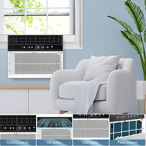 Image of Antarctic Star 12,000 BTU Window Air Conditioners with 6 Modes 24H Timer, U-Shaped Air Condtioner Window Unit Cools up to 550 Sq.Ft, Energy-saving Window AC Units, Easy to Install, White