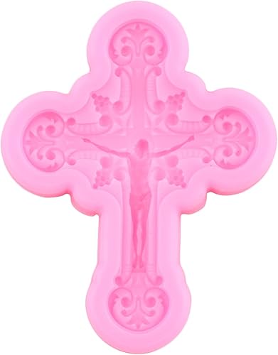 Miniatura 9 de Mujiang Molde de silicona cruzada para marco de fotos, molde de fondant, molde de pastel de cruz, molde de chocolate para bautismo, fiesta,