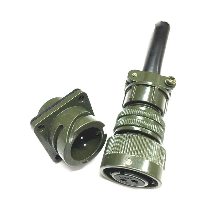 Elecbee Conectores de especificaciones militares serie bayoneta 3106A14S-9 3102A14S-9 conector militar macho y hembra de 2 pines