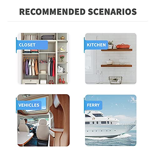 Vacplus Moisture Absorber, 10 Pack Portable Dehumidifiers For Closet And Enclosed Space, 14 Oz Dehumidifier Bags Effectively Trap Extra Moisture, Hanging Moisture Absorbers Eliminate Unpleasant Smell #TOP7