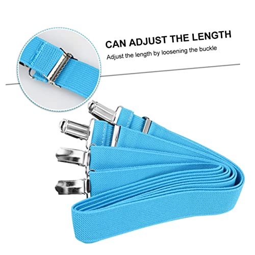 Beaupretty 2pcs Adjustable Elastic Glove Clips for Children Mittens Holder and Hat Hanger for Winter Outdoor Activities Lake Blue2